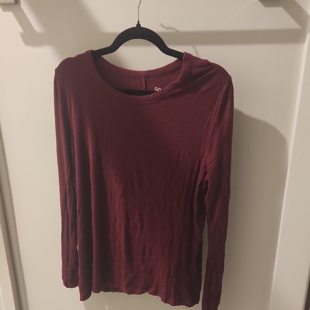 SO Purple Fitted Long Sleeve Top